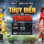 Ảnh bìa nhận định bóng đá trận Thụy Điển vs Tunisia tại bảng F World Cup 2026 trên Gavang TV.